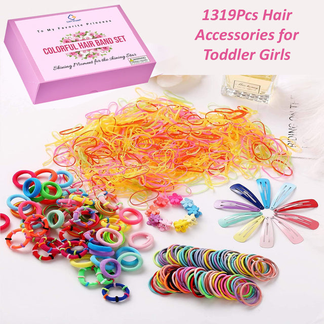 Cart In Mart 1119 Hair Clip Tie Accessories For Little Girls Rubber Band Ponytail Holder