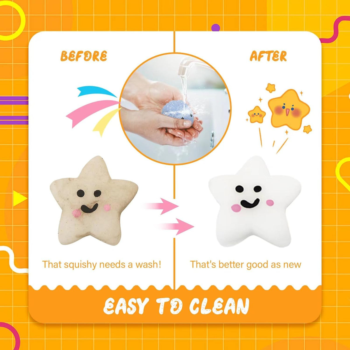 Cart In Mart 80 Pack Mochi Squishy Bulk Fidget Sensory Toy Party Favors for Kids