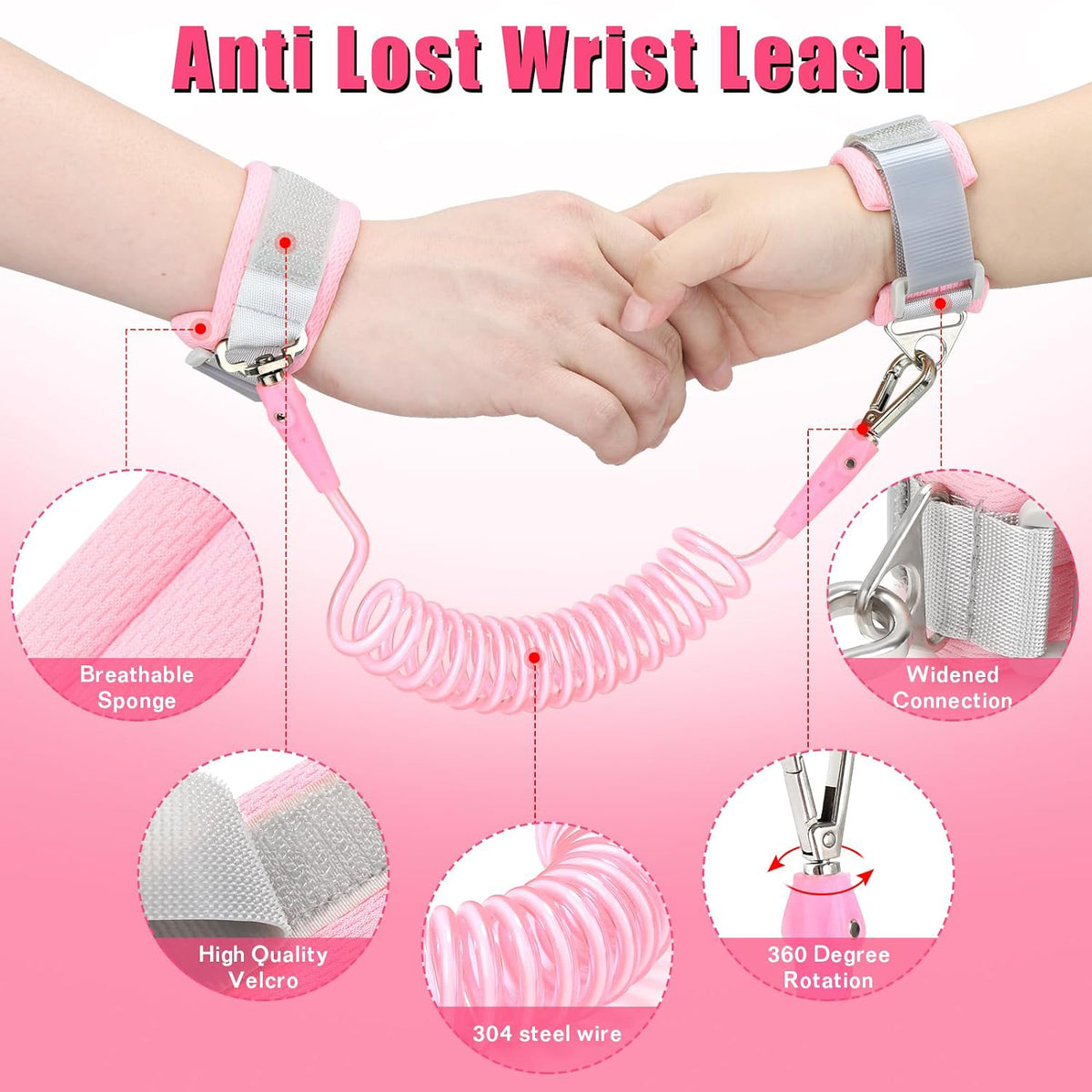 Cart In Mart 3 in 1 Toddler Harness Leash & Baby Anti Lost Wrist Link Holder For Walking