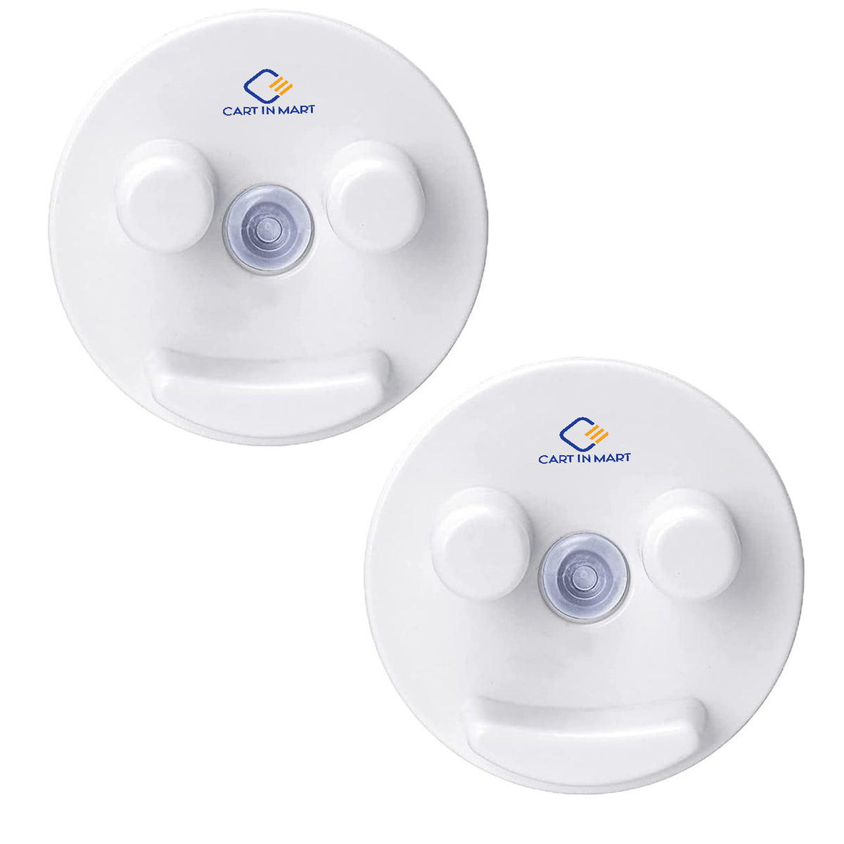 Cart In Mart Sponge Holder For Kitchen Sink Bathroom Suction Cup - Smiley Face - 2 Pack