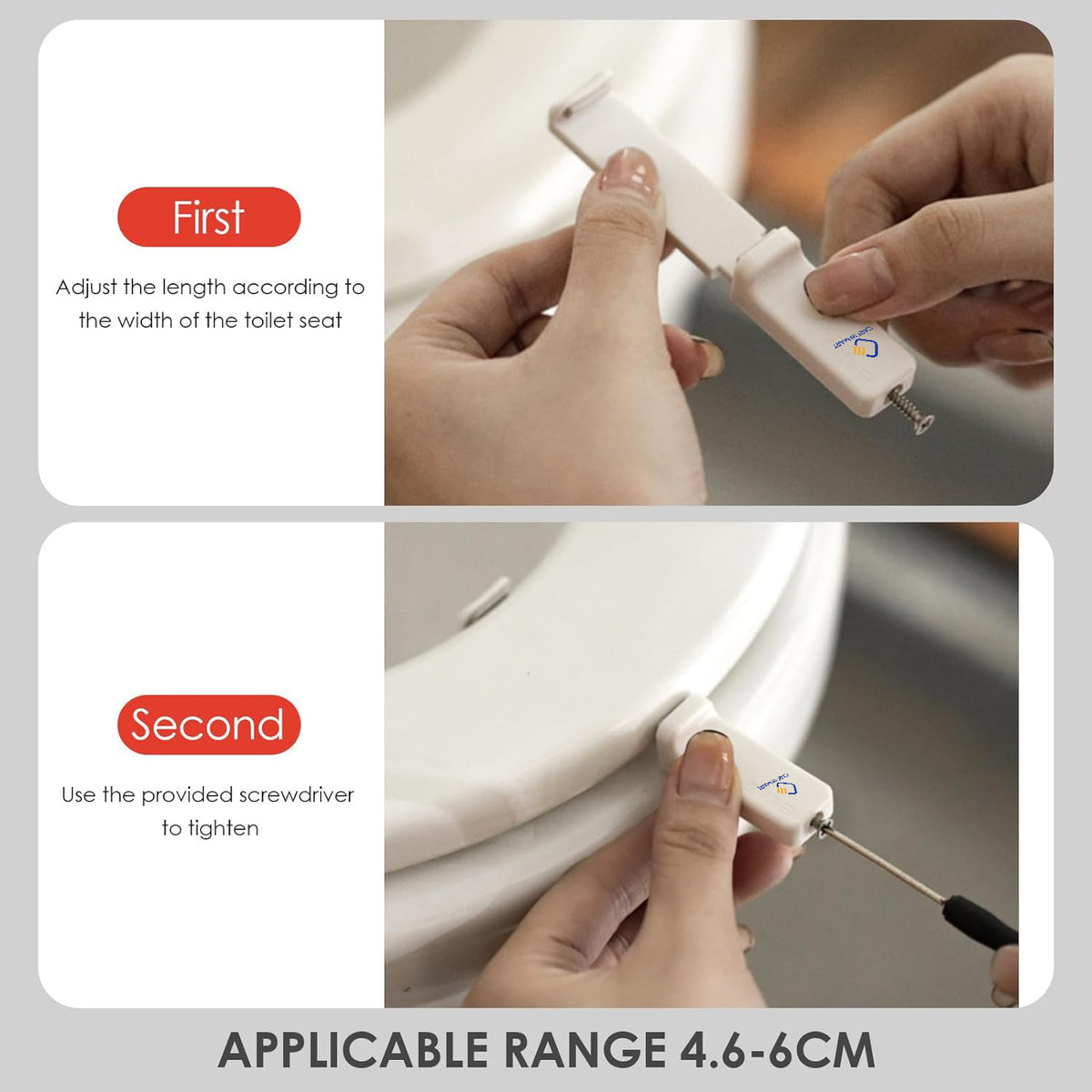 Cart In Mart Modern Toilet Seat Lifter Handle Tool Set Easy To Apply For Hygiene - 2 Pack
