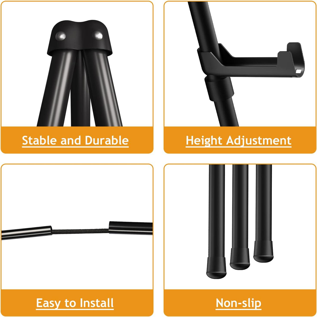 Cart In Mart Folding Metal Easel Stand For Welcome Sign Display With Tripod Base-160cm