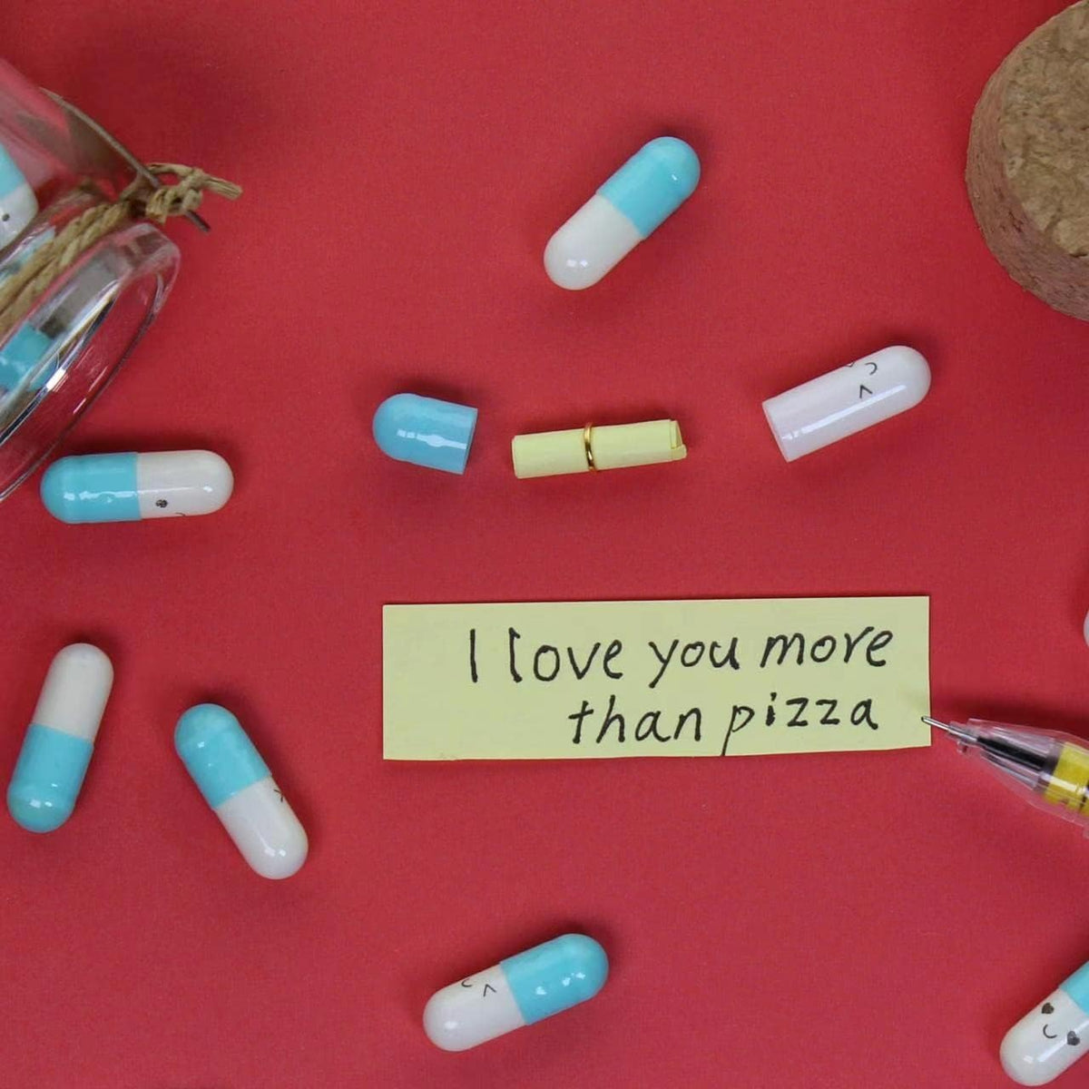 Cart In Mart 100 Piece Cute Capsule Letter Message In Bottle Love Notes - Sentimental Gift