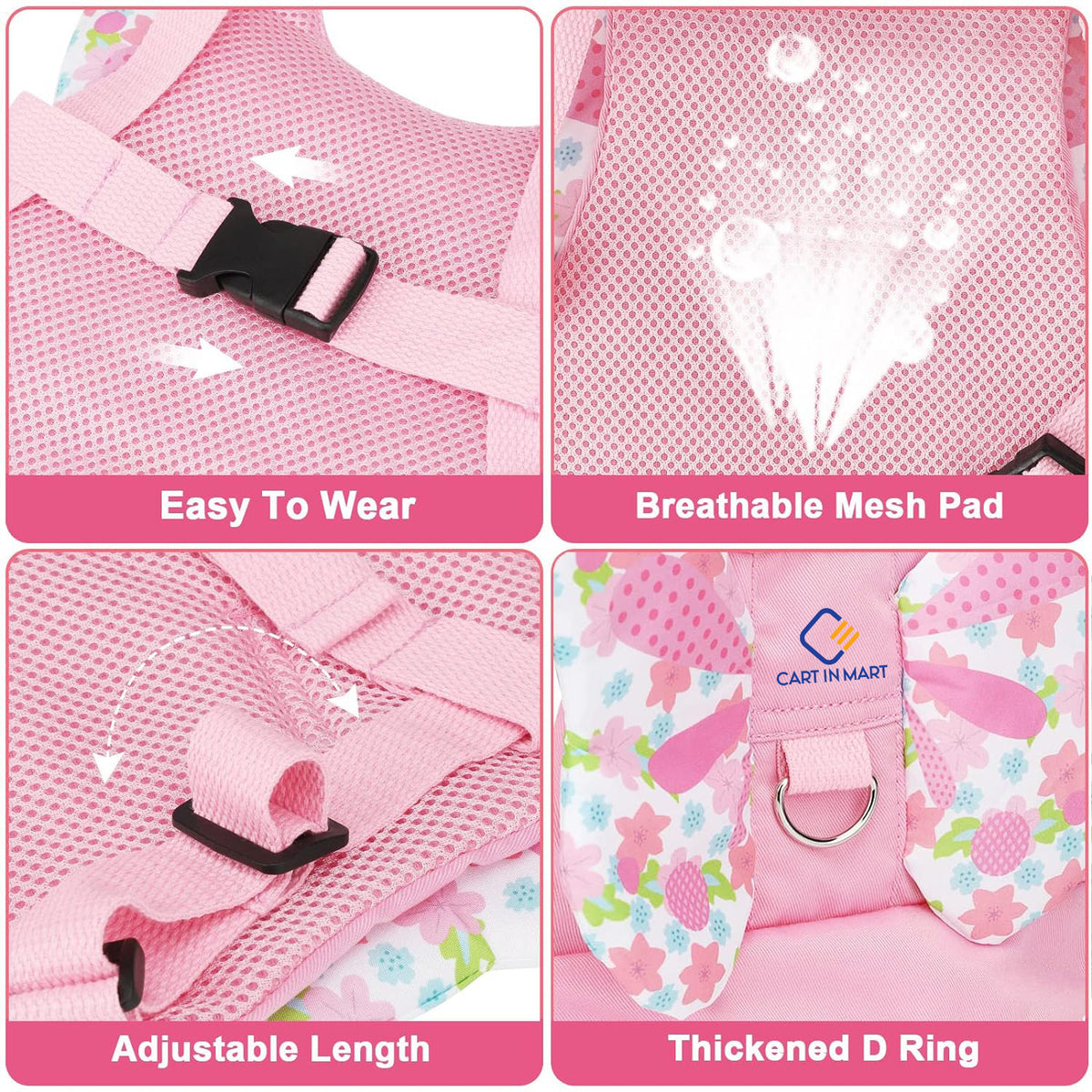 Cart In Mart 3 in 1 Toddler Harness Leash & Baby Anti Lost Wrist Link Holder For Walking