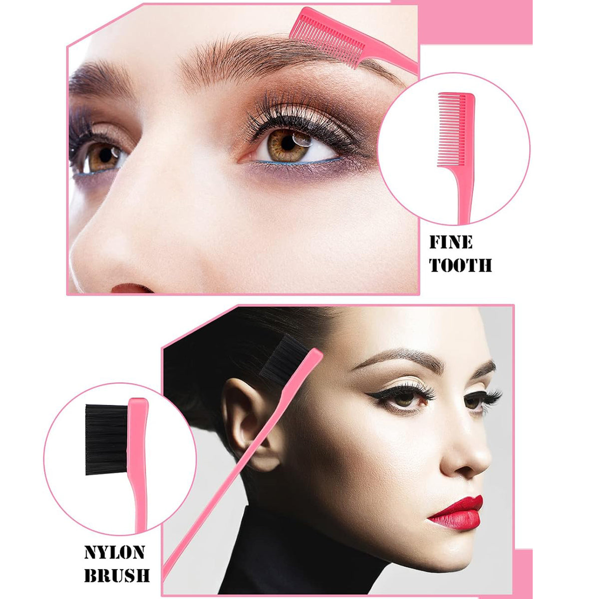 Cart In Mart 4 Pack Hair Styling Comb Set Teasing & Rat Tail Comb Edge Brush For Women