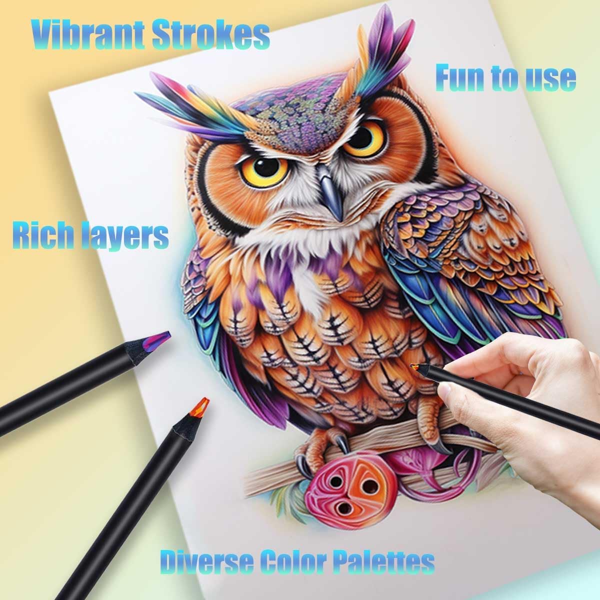 Cart In Mart 8 Piece Rainbow Colouring Pencils Jumbo Multi Colored Pencils & Sharpner