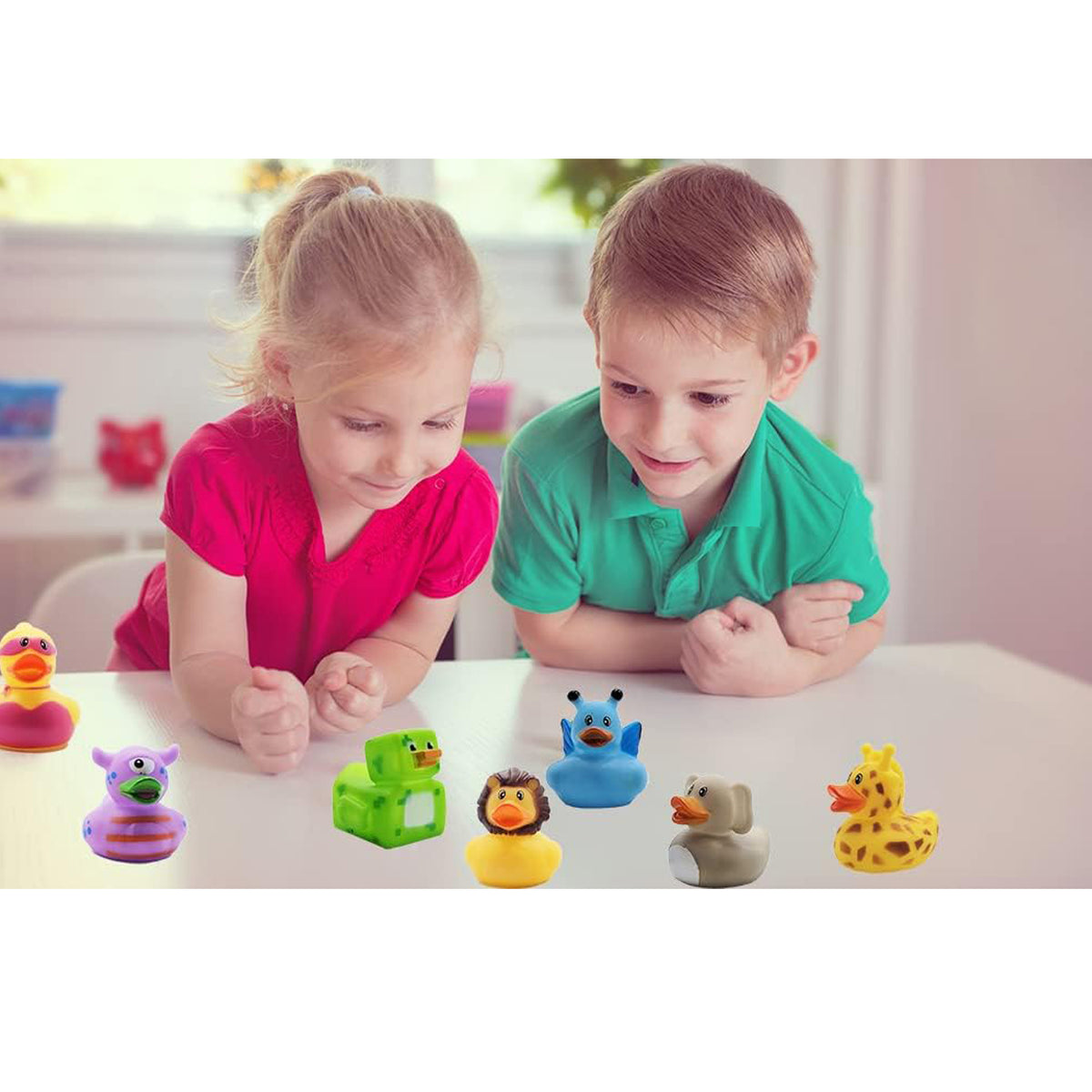 Cart In Mart 20 Pack Baby Bath Mini Duck Rubber Duckie Bathtub Toys With Mesh Bag