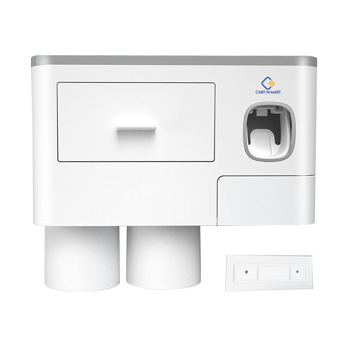 Cart In Mart Toothbrush Holders With Automatic Toothpaste Dispenser 2 Cups,Tray & Drawer