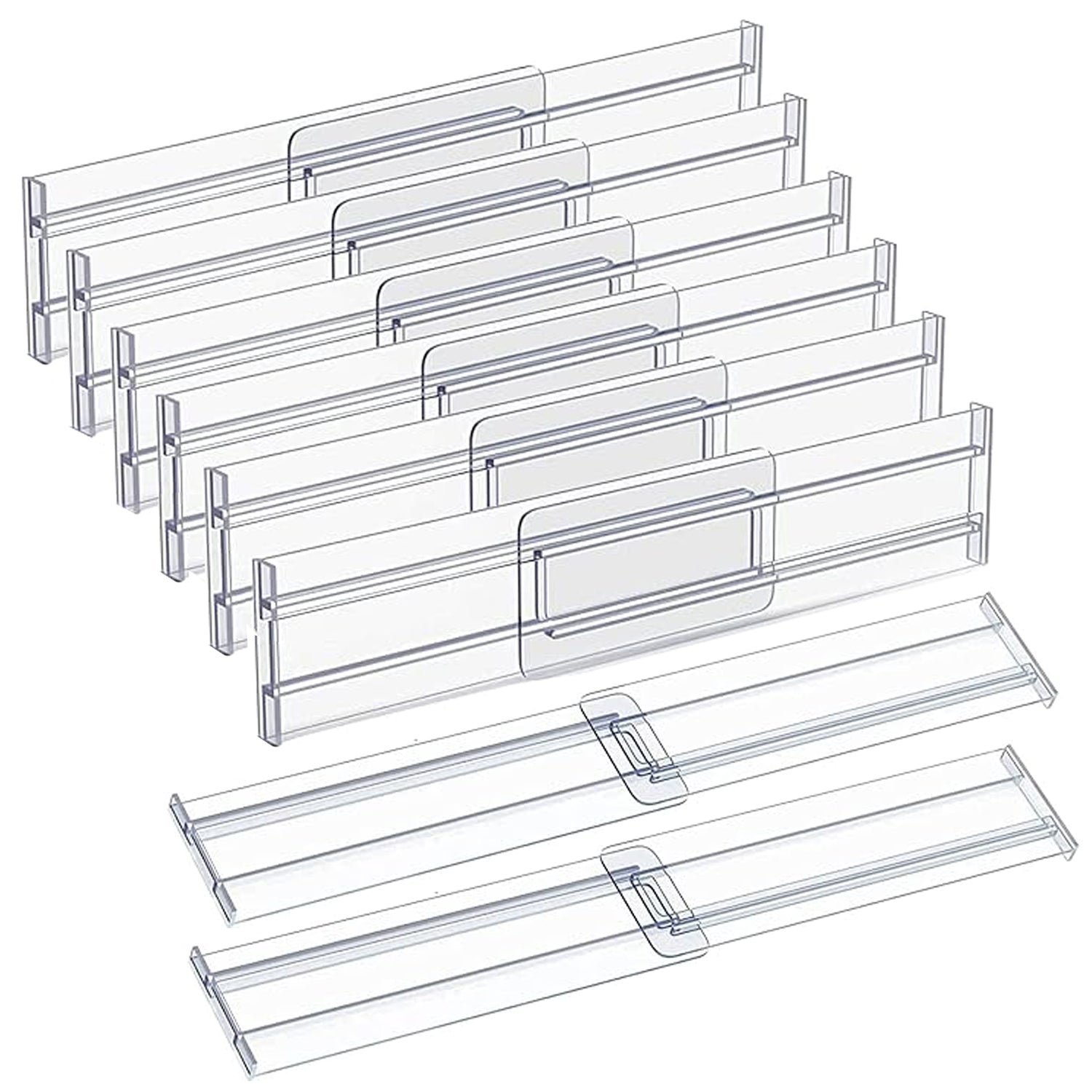 Mdf Drawer Divider Cart In Mart 8 Pack Clear Acrylic Drawer Dividers Adjustable Expandabl