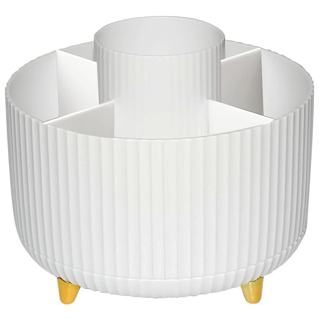 Cart In Mart 360 Rotating Desk Organisers With 5 Slots For Office Pen Pencil Makeup Holder