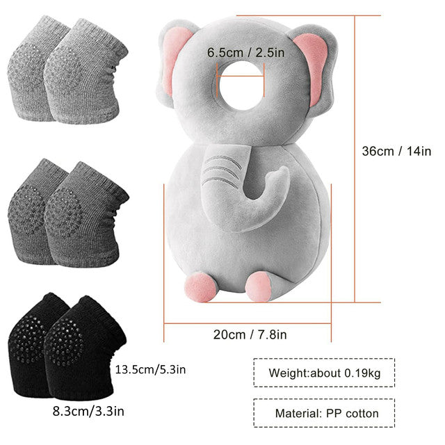 Cart In Mart Baby Head Protector Cushion Backpack With Knee Pads For Walking & Crawling