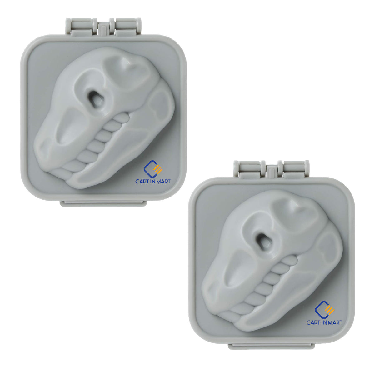 Cart In Mart 2 Pack Dino Hard Boiled Egg Mold 3D Dinosaur Shaped Skull Egg Press Mould