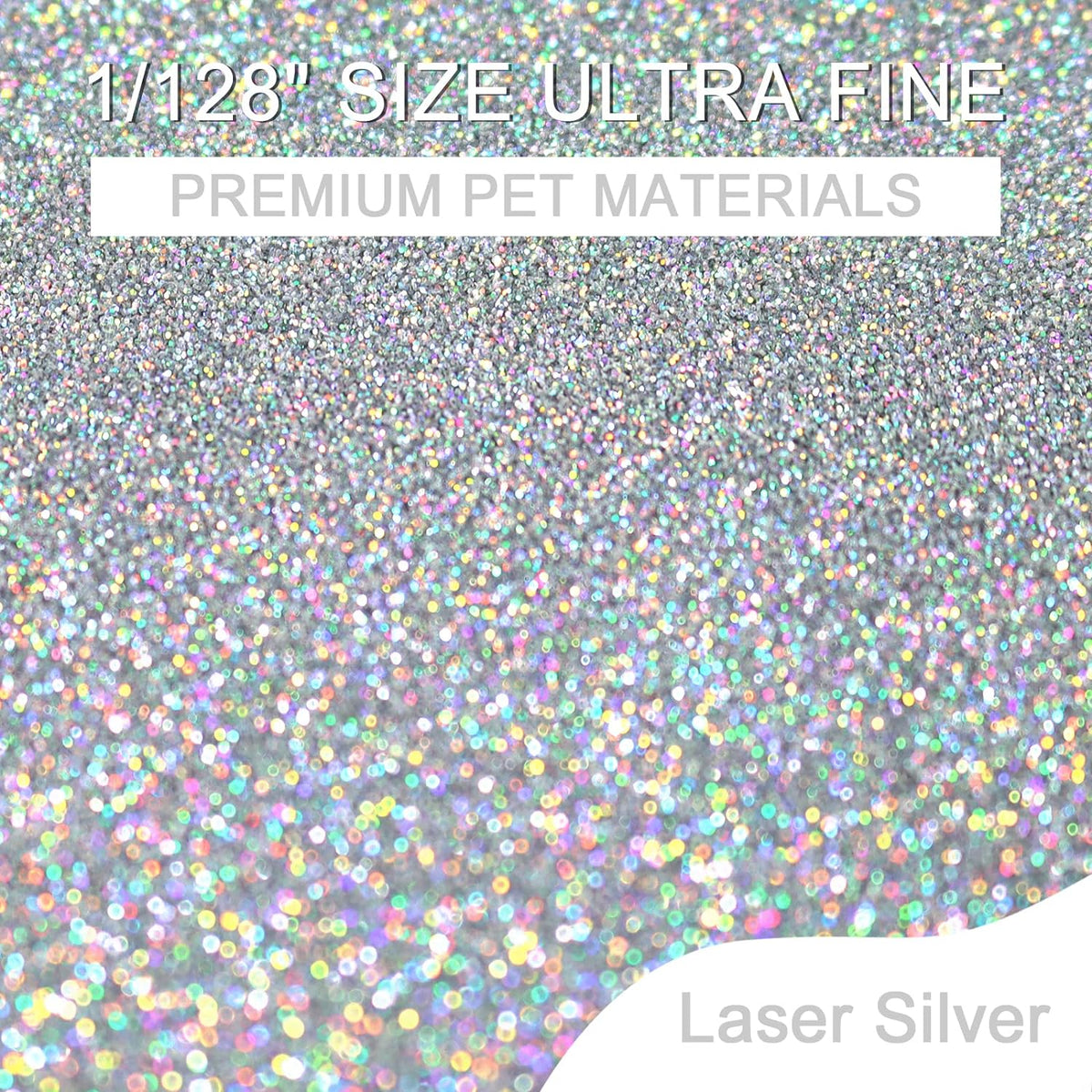 Cart In Mart Holographic Ultra Fine Glitter Powder Bulk Laser Sequin For Nail Craft 180g