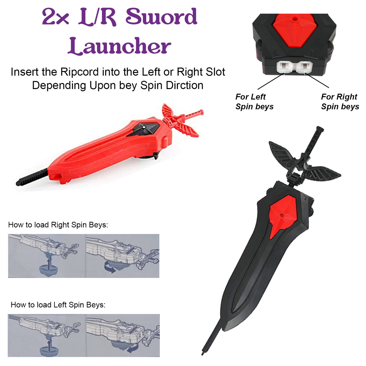 Cart In Mart 4 Pack Bey Burst Sword Launchers Set For Battle Bey Top Gyros
