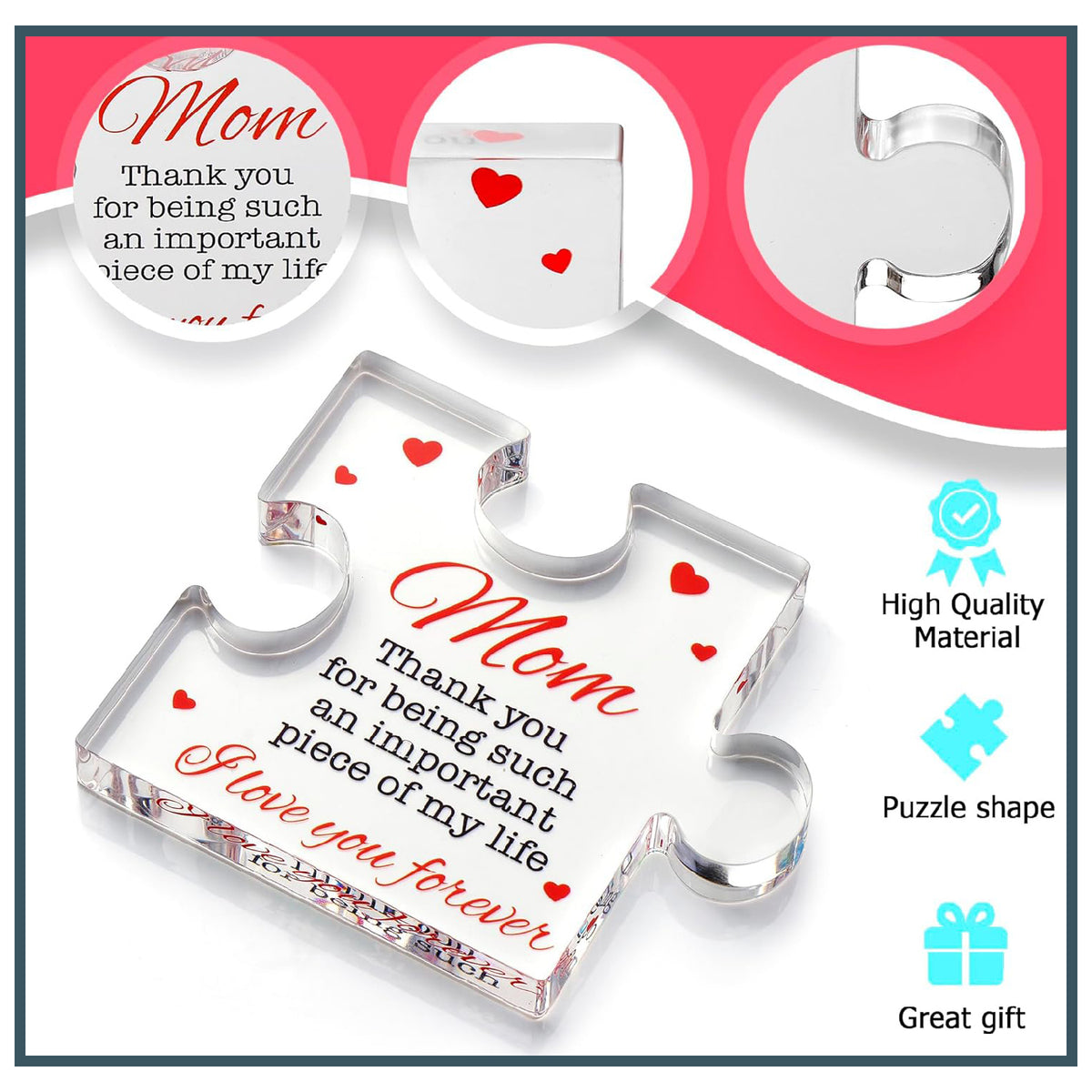 Cart In Mart Engraved Acrylic Decorative Sign Gift For Mom Birthday Thank You Mother Day