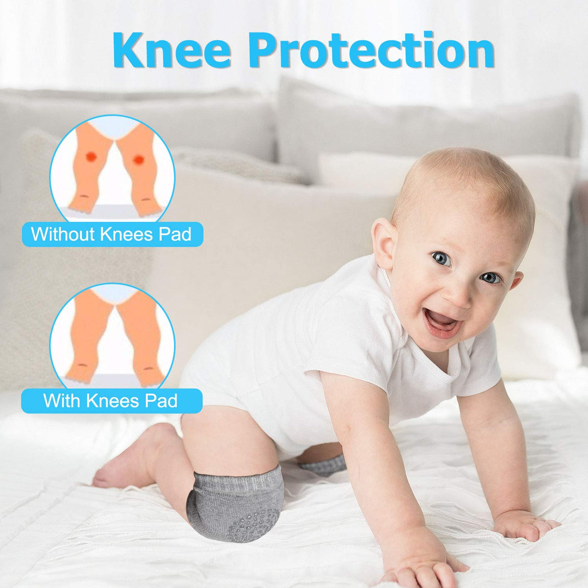 Cart In Mart Baby Head Protector Cushion Backpack With Knee Pads For Walking & Crawling
