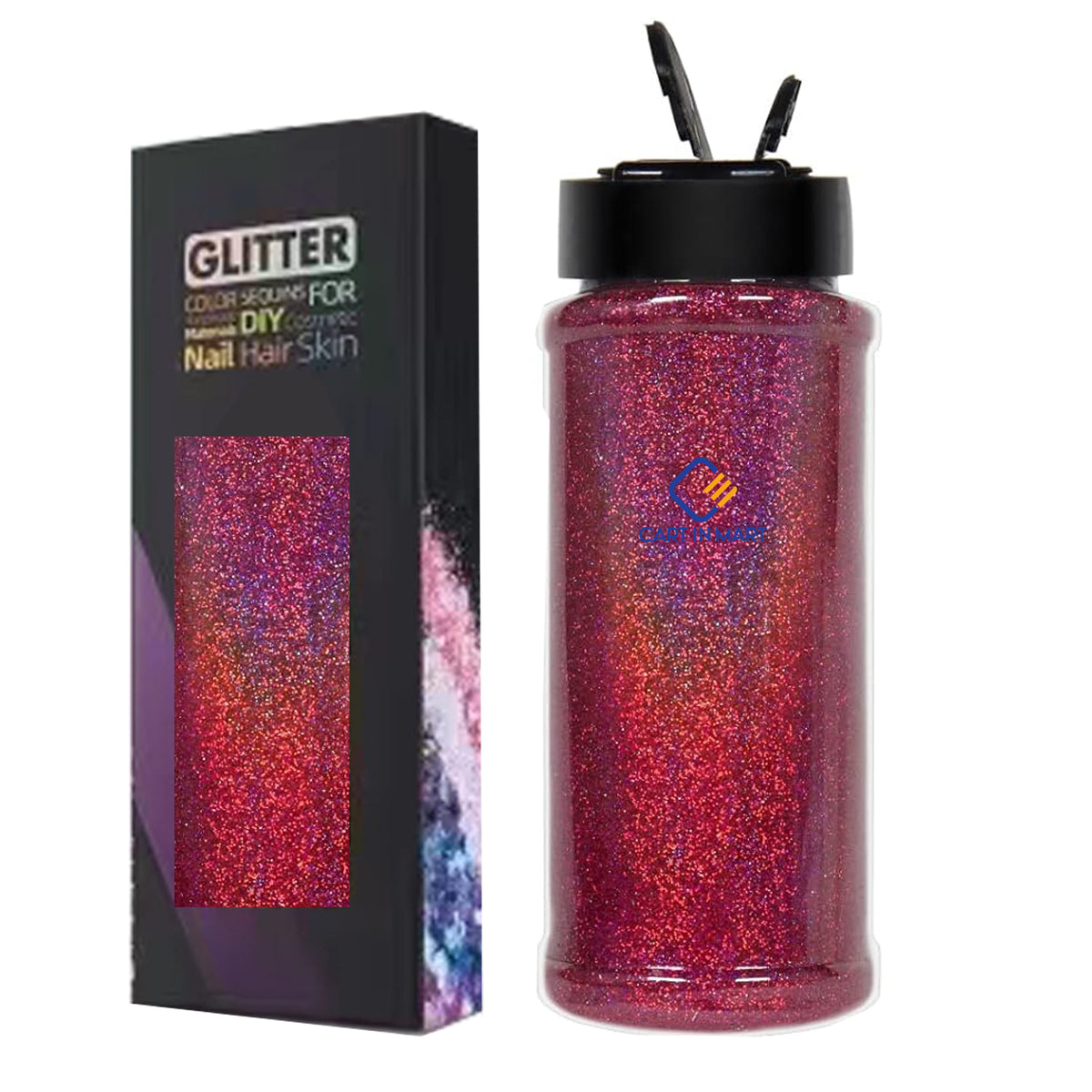 Cart In Mart Holographic Ultra Fine Glitter Powder Bulk Laser Sequin For Nail Craft 180g