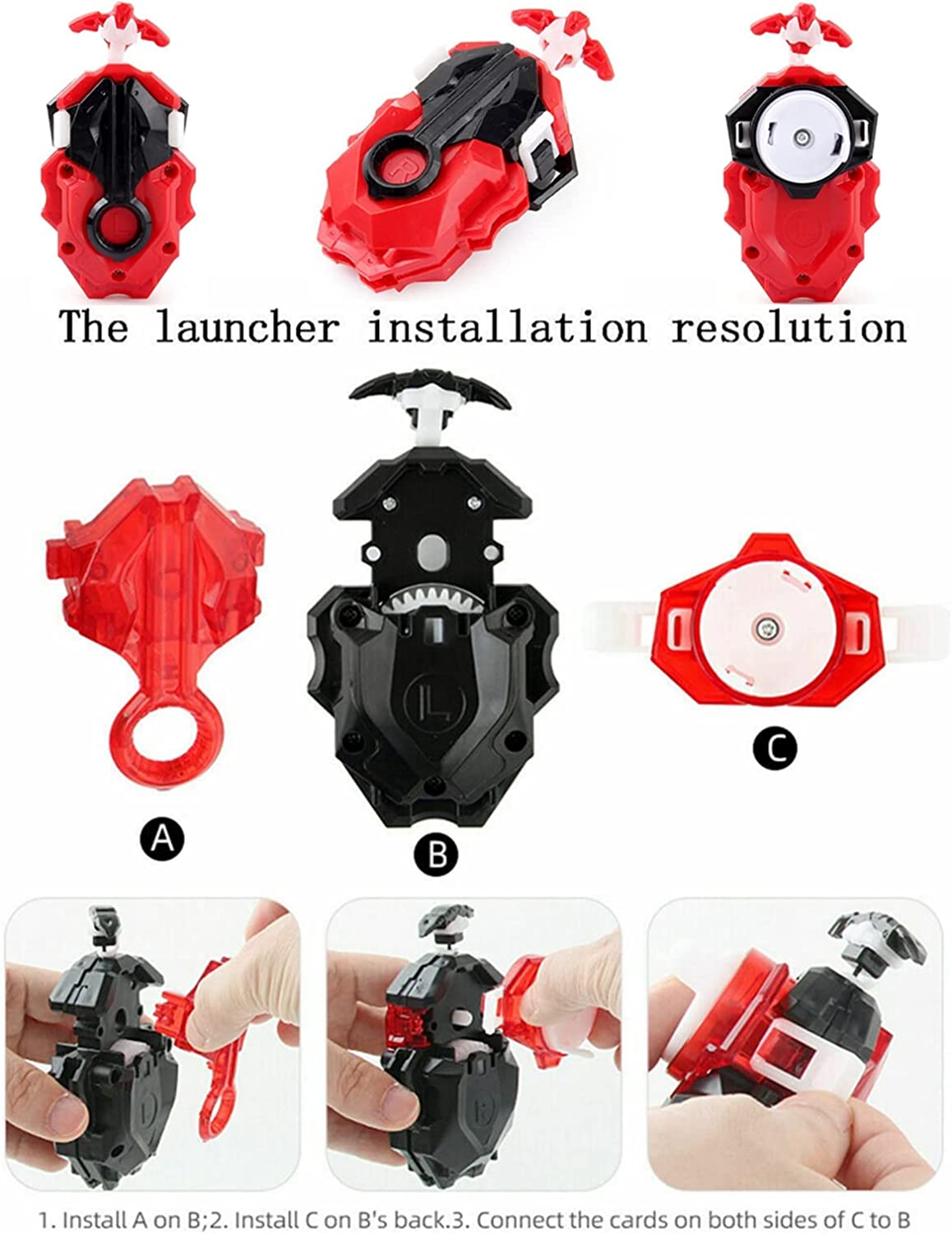 4 Pack Launchers For Beyblade Burst Spinning Gyros Toys