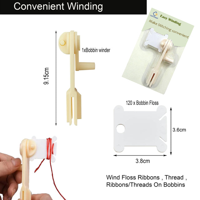 Floss Bobbins With Winder