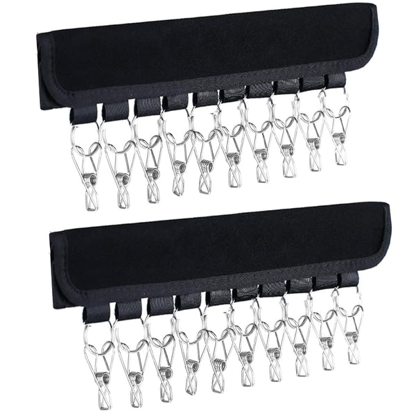 Hat Holders For Hanger Baseball Caps Rack Closet Organiser 10 Clips - 2 Pack