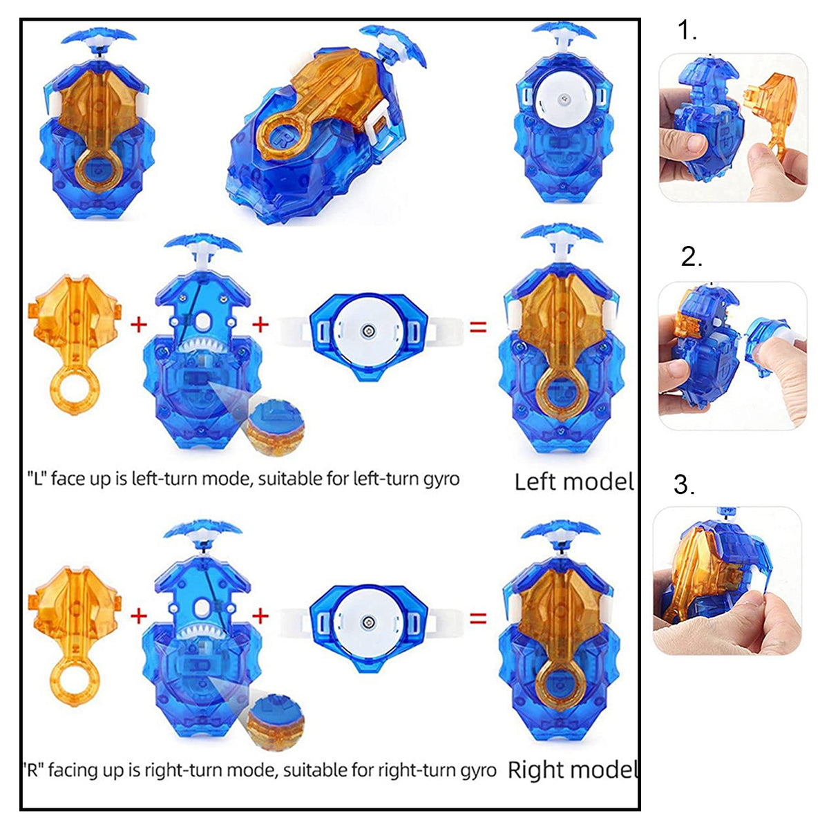 4 Pack Launchers For Beyblade Burst Spinning Gyros Toys