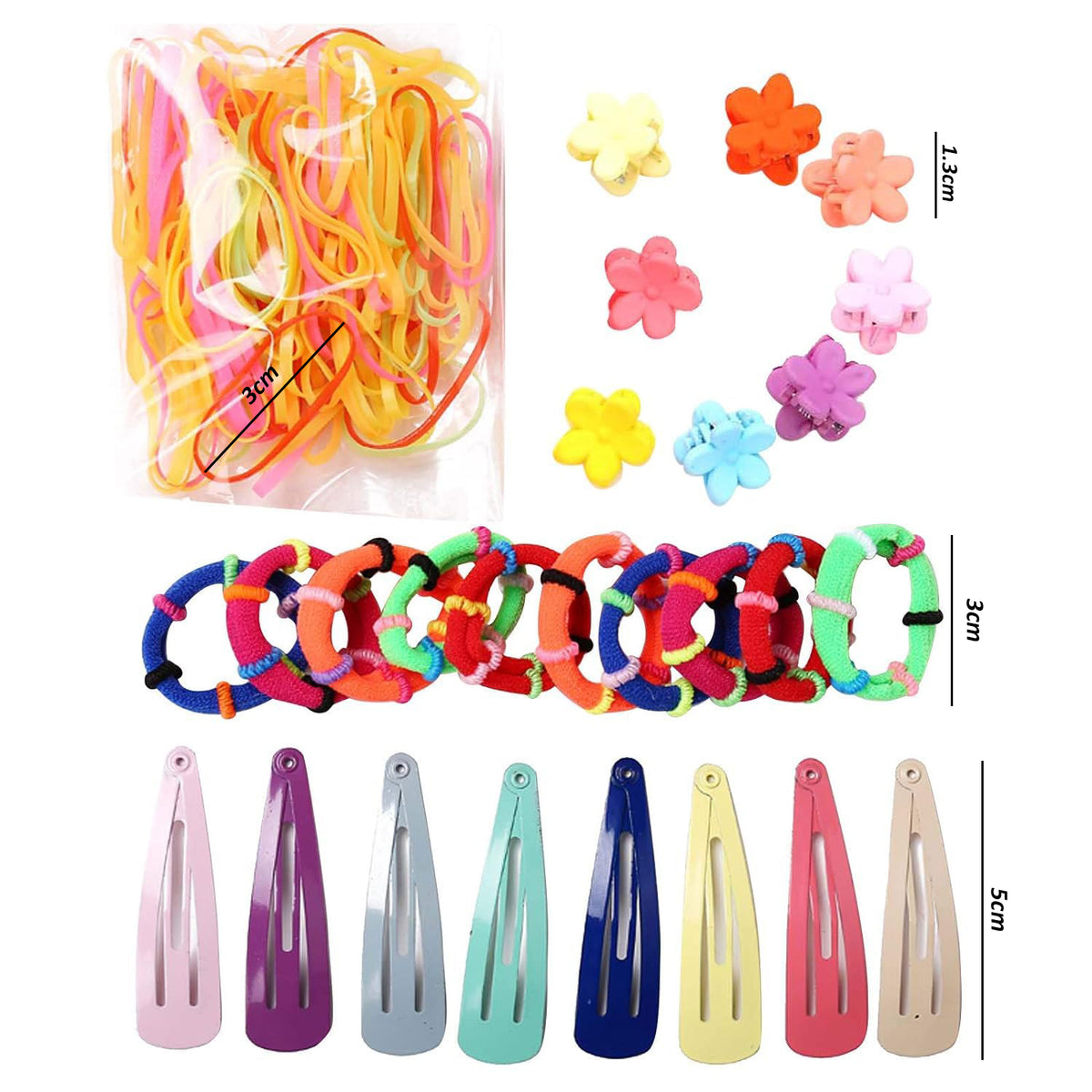 Cart In Mart 1119 Hair Clip Tie Accessories For Little Girls Rubber Band Ponytail Holder
