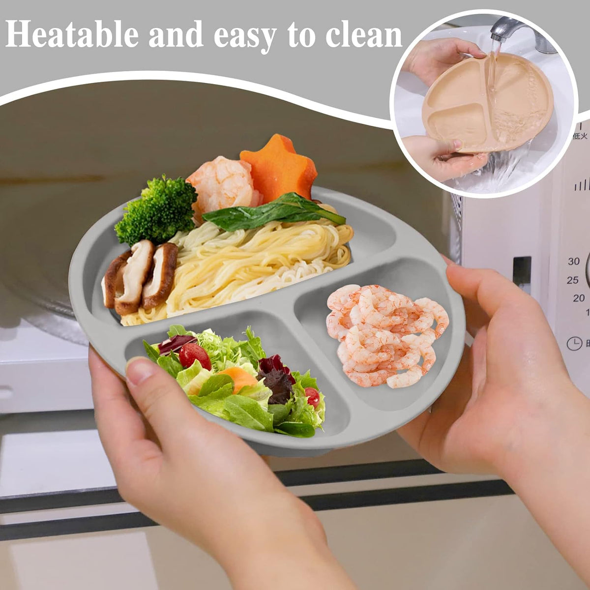 Cart In Mart 2 Pack (8 Piece) Silicone Baby Feeding Set Suction Plates Spoons Forks Cups