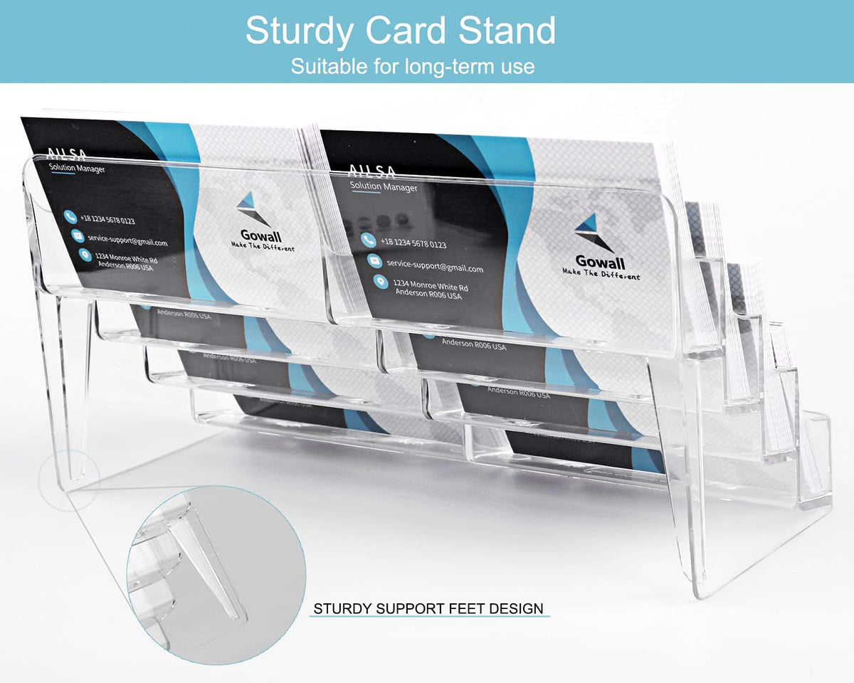 Cart In Mart 8 Pocket Clear Acrylic Business Card Holder For Desk Home Office Exhibition