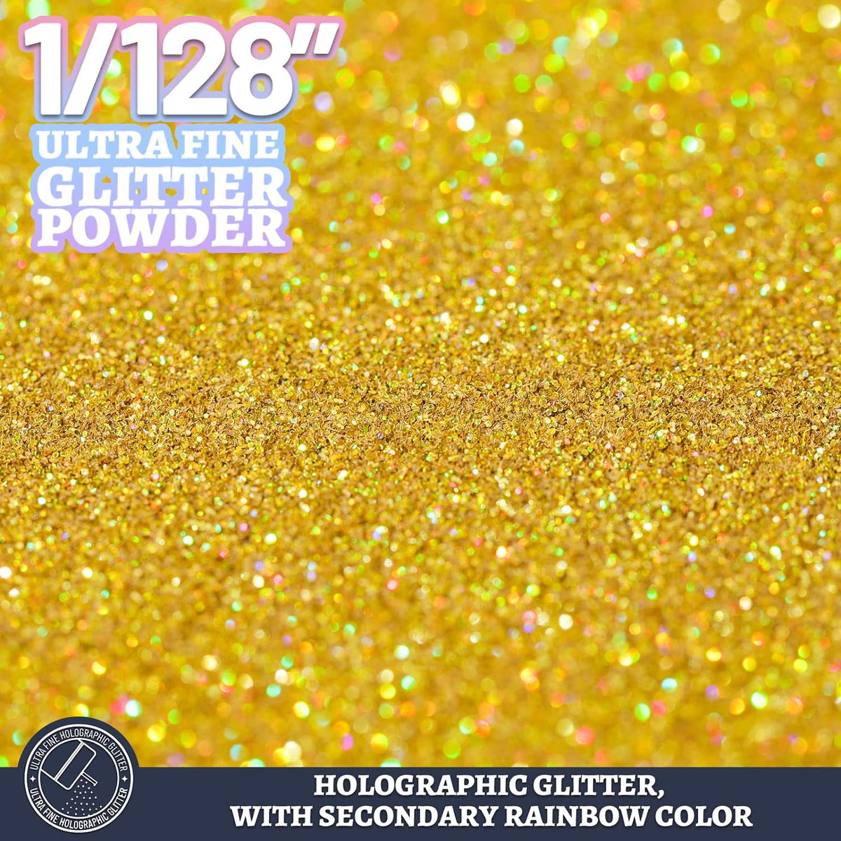 Cart In Mart Holographic Ultra Fine Glitter Powder Bulk Laser Sequin For Nail Craft 180g
