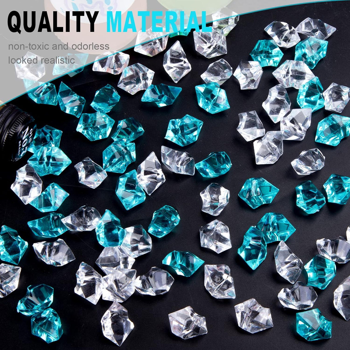 Cart In Mart 150 Piece Acrylic Fake Ice Rocks Diamond Gems For Table Vase Filler Decor