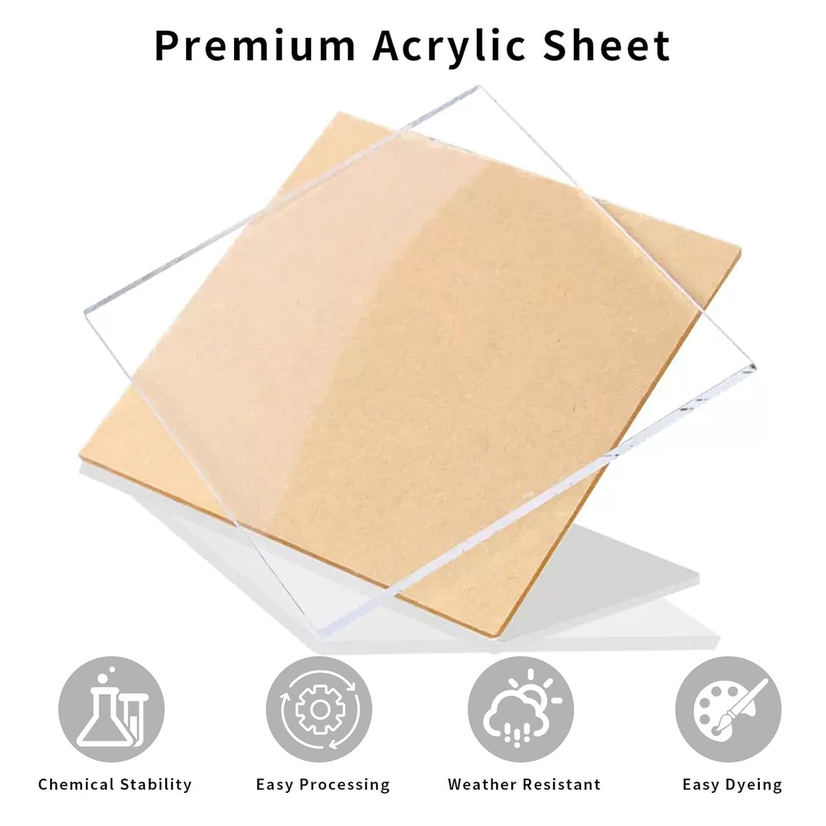 Cart In Mart 5 Pack Clear PET Plexiglass Sheets 8×10" Panels For Picture Frames, Crafts