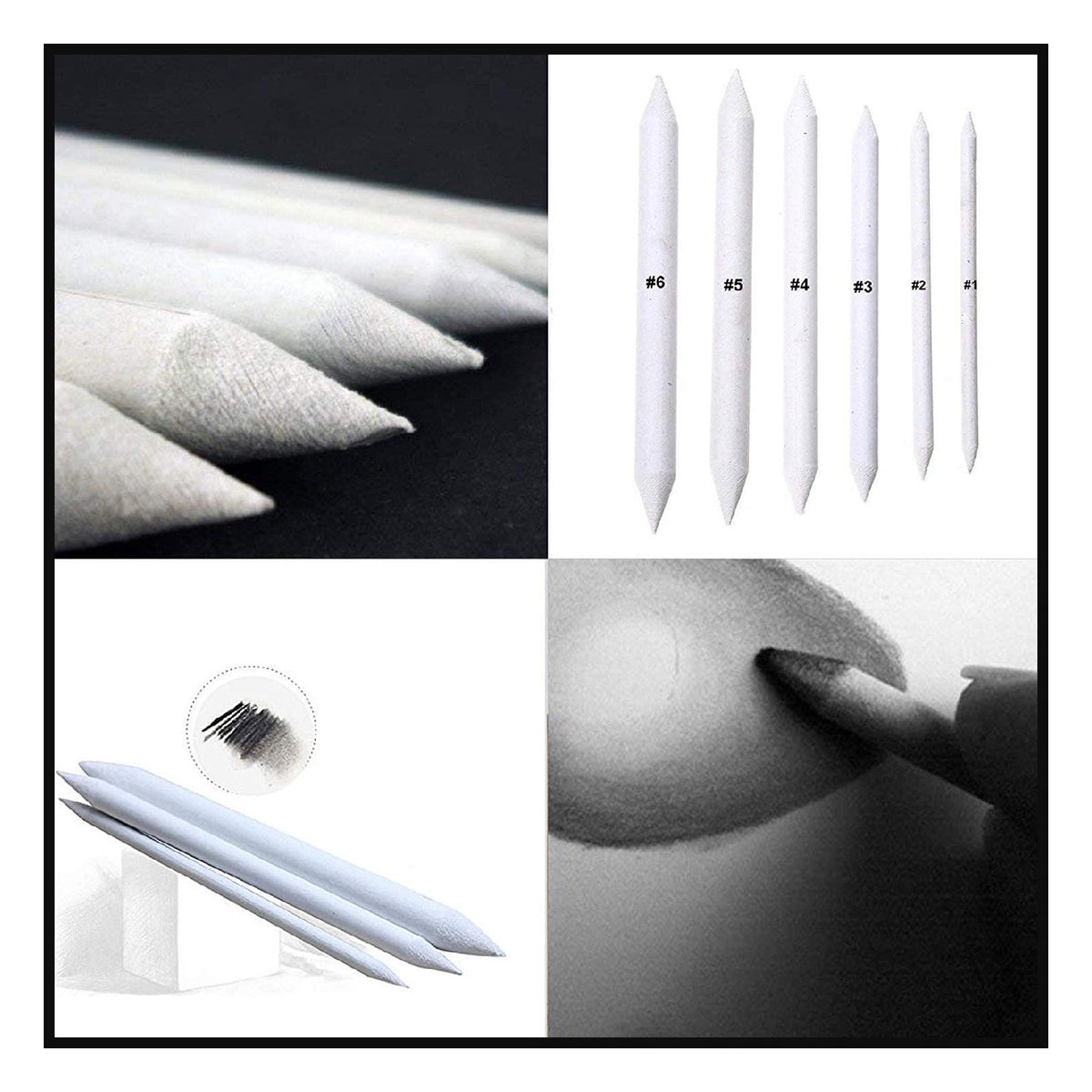 Cart In Mart 13 Piece Blending Stumps And Tortillions Paper Art Blenders With Sandpapers