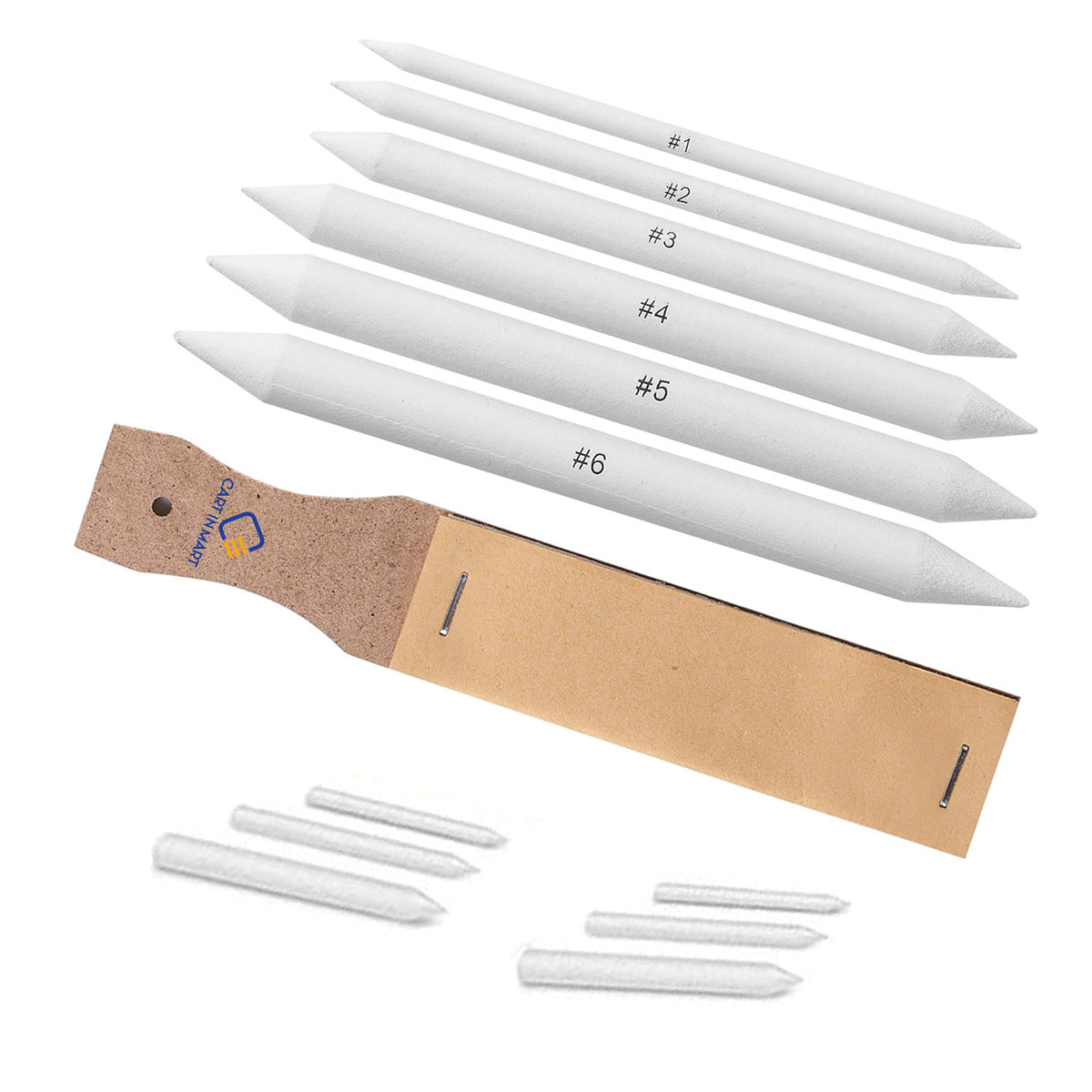 Cart In Mart 13 Piece Blending Stumps And Tortillions Paper Art Blenders With Sandpapers