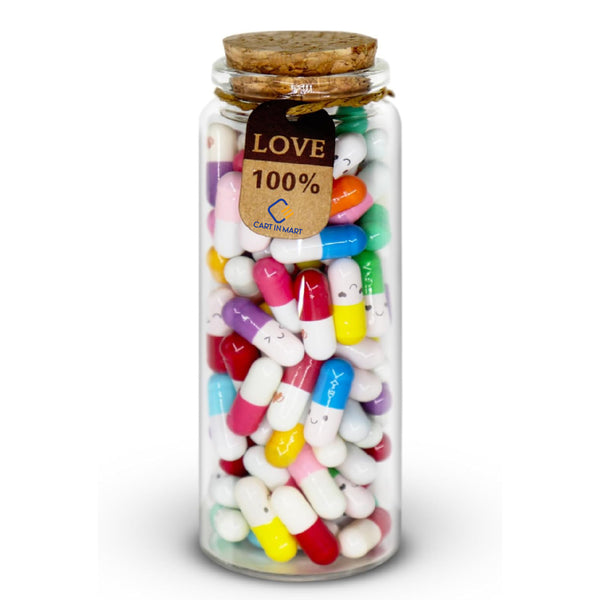 100 Piece Cute Capsule Letter Message In Bottle Love Notes - Sentimental Gift