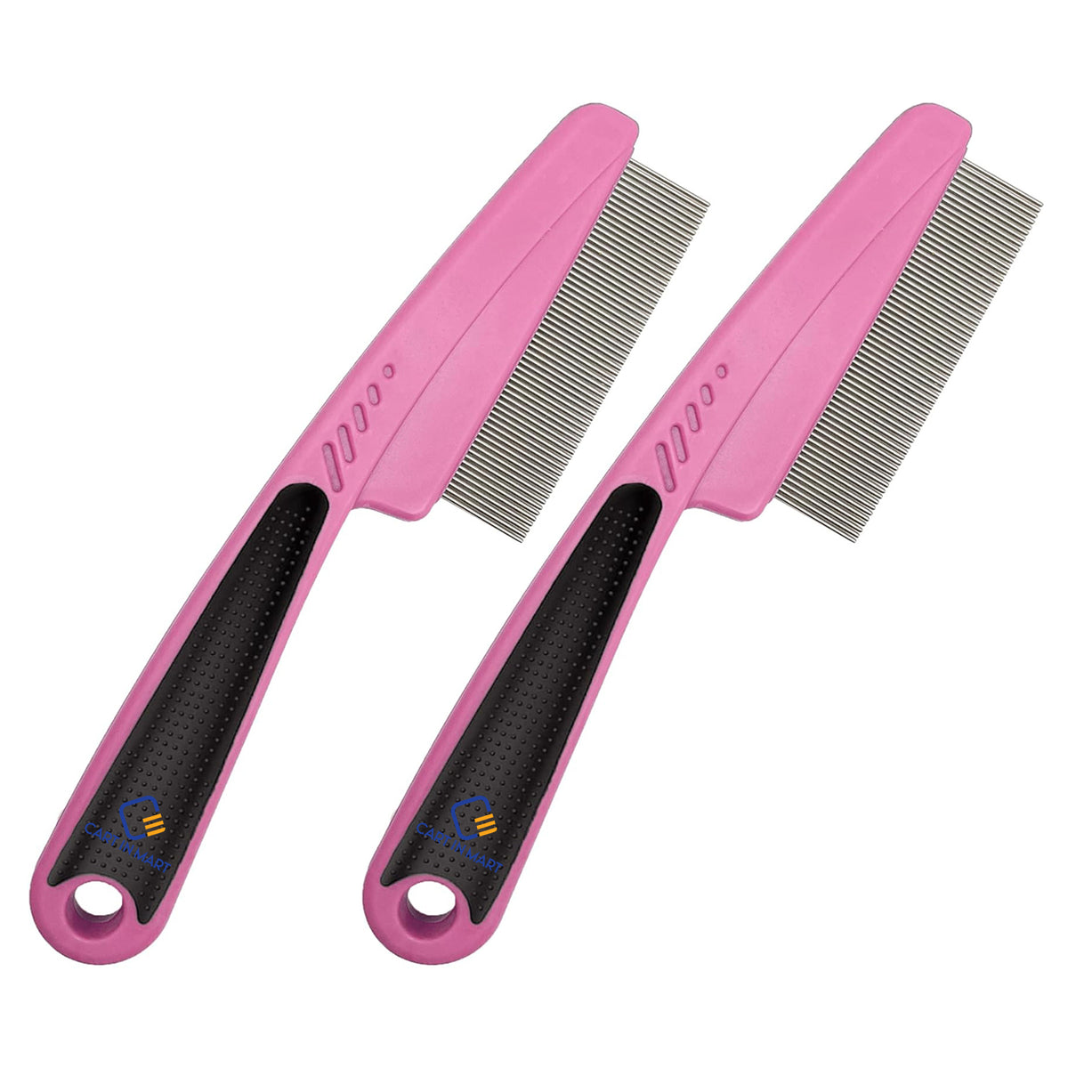 Cart In Mart 2 Pack Dandruff Comb Stainless Steel Fine Tooth Professional Lice Remover
