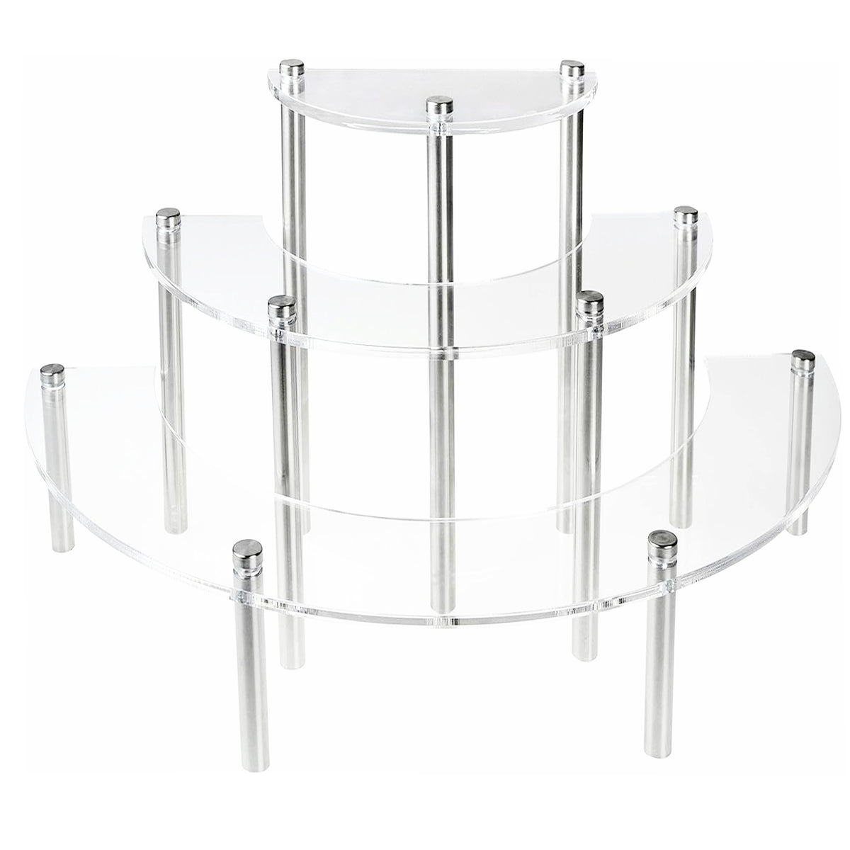 3-Tier Clear Acrylic Display Stand | Perfume, Cupcake & Jewelry Organizer | Cart In Mart