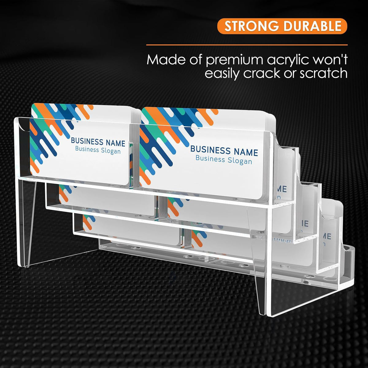 Cart In Mart 8 Pocket Clear Acrylic Business Card Holder For Desk Home Office Exhibition
