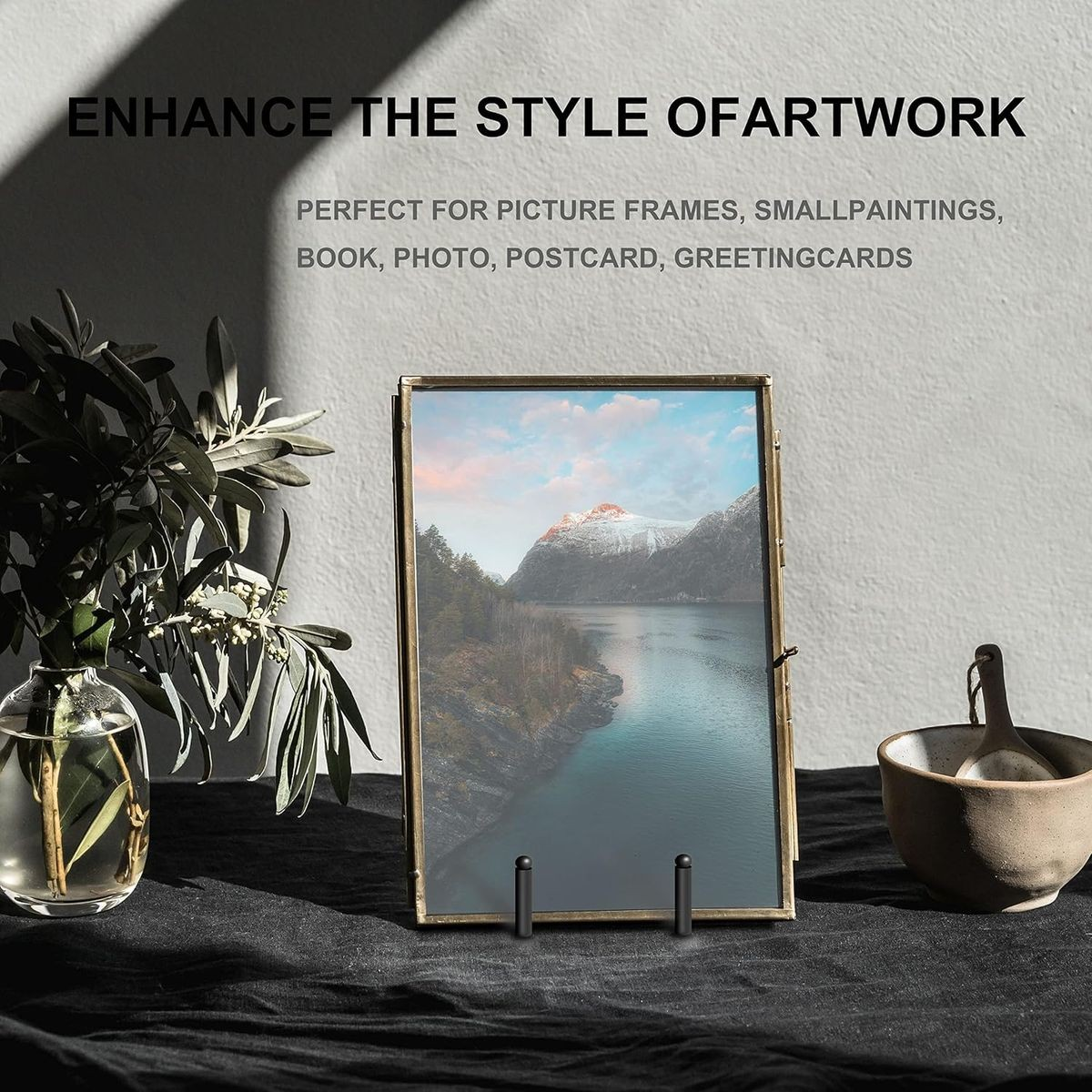 Cart In Mart 2 Pack Decorative Plate Display Stand For Cook Book Photo Easel -Metal