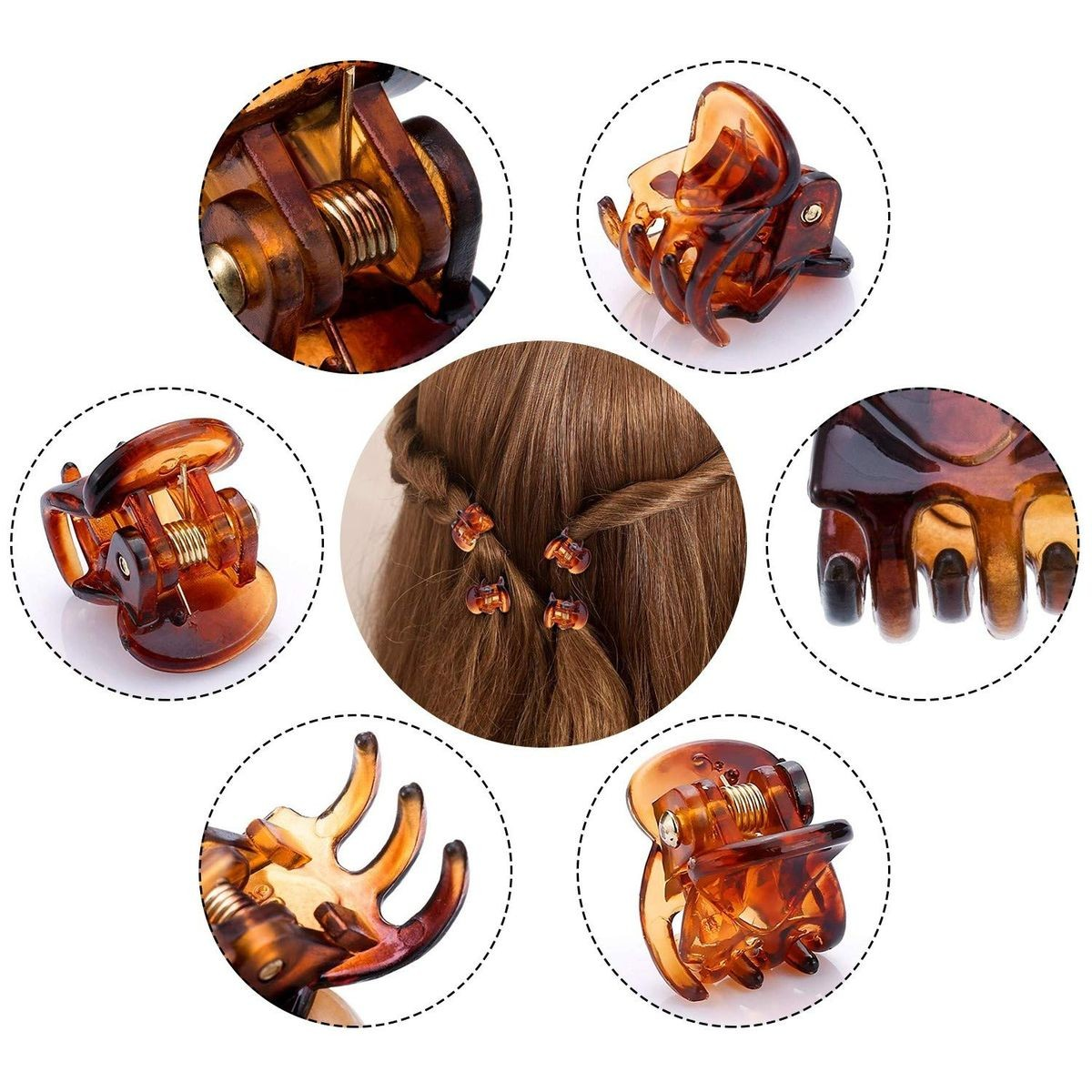 Cart In Mart 72 Pack Durable Mini Hair Claw Clips For Girls & Women Hairstyles-21 Colors