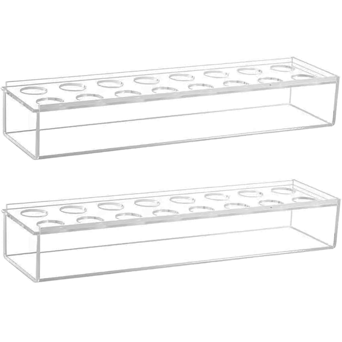 Cart In Mart 2 Pack Clear Acrylic Flower Vase With 16 Holes For Home Wedding Decor