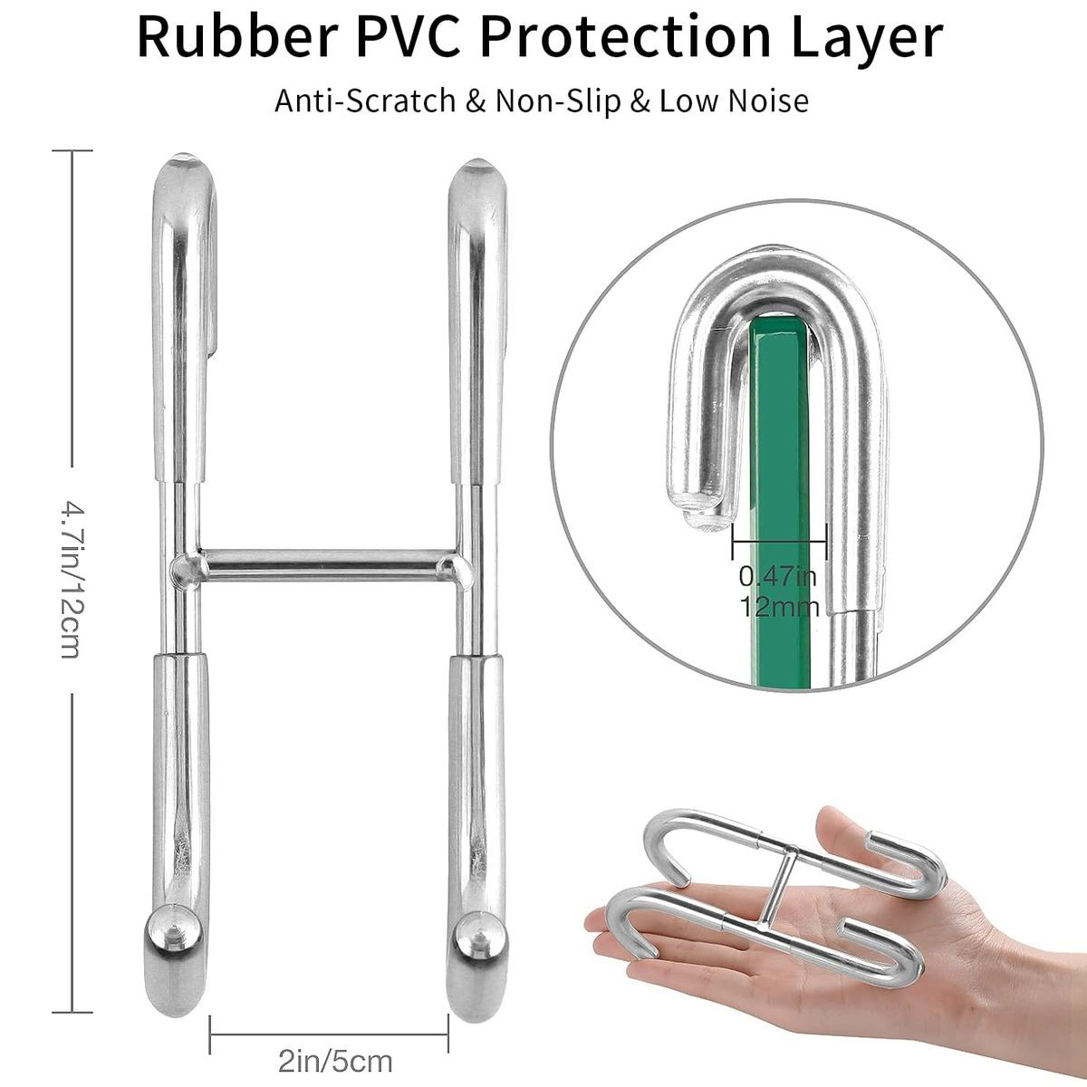 Cart In Mart Shower Door Towel Hooks Bathroom No Drill Over Glass-Multipurpose - Pack of 2