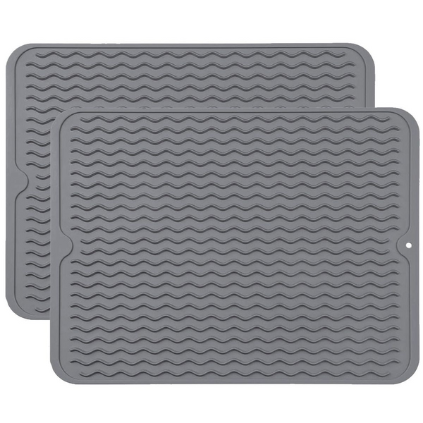 Cart In Mart 2 Pack Silicone Dish Drying Mat- Heat Resistant Multipurpose Liner-30x40cm