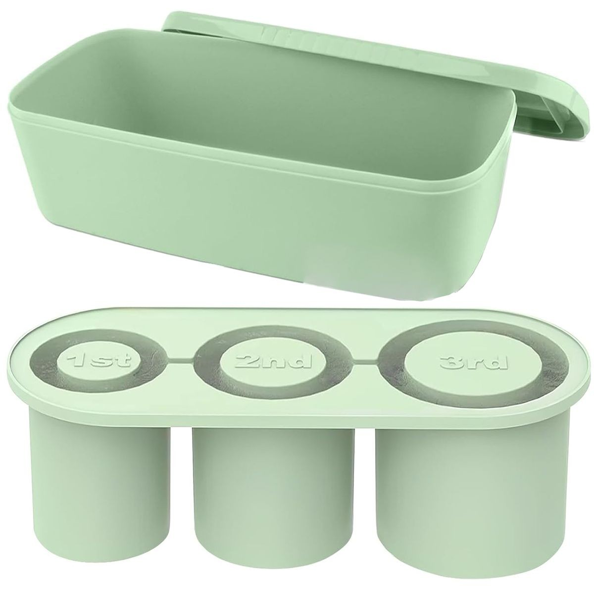 Cart In Mart Silicone Ice Cube Tray For Tumbler Cup With Lid & Bin Mold Maker-Large