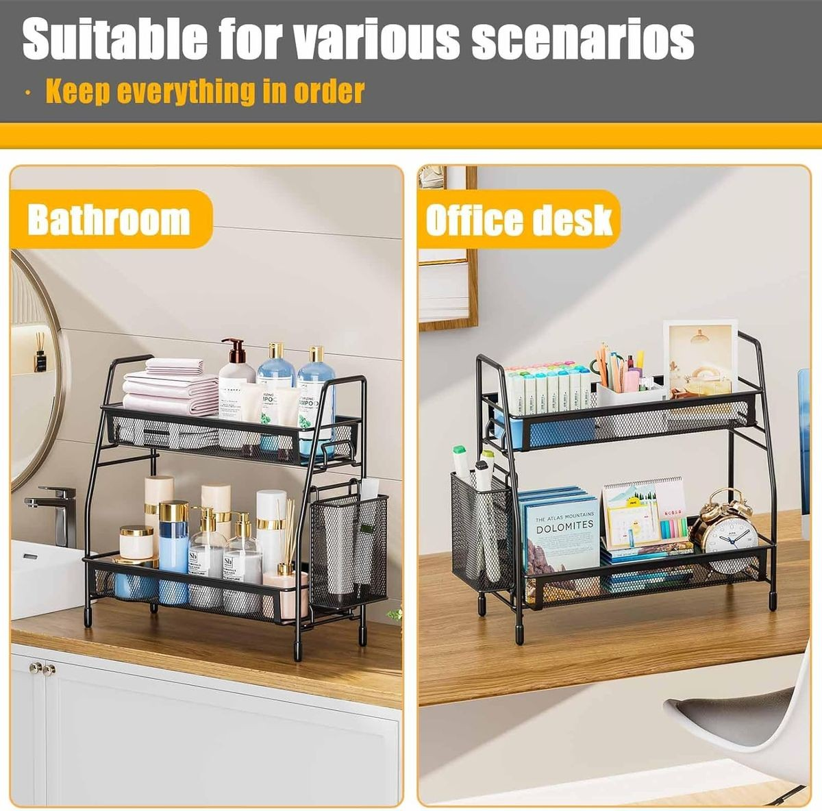 Cart In Mart Bathroom Counter Organizer Kitchen Under Sink Spice Makeup Organiser